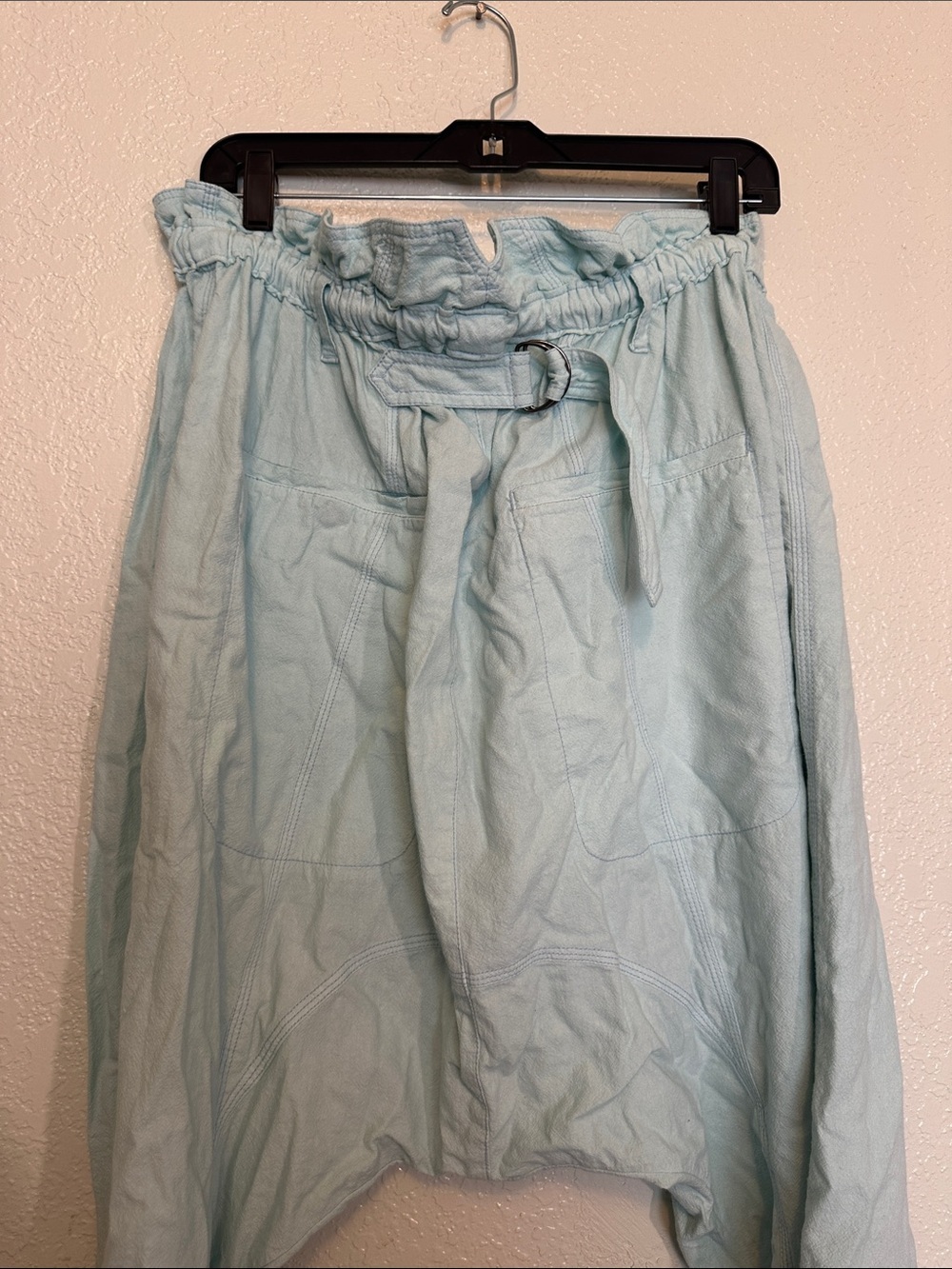 Free People Runyon Oversized Light Mint Drawstring Pants NWOT L - Picture 5 of 5